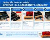Hướng dẫn thay mực máy in Brother L3240cdw/ L3280cdw