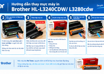 Hướng dẫn thay mực máy in Brother L3240cdw/ L3280cdw